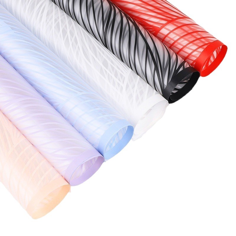 Huaxi Qixi amante del festival de niebla de arena, papel de superficie de rayas de flores, papel de envoltura de flores translúcido, ramo de flores, materiales de rosa