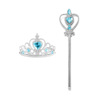 Set, children's accessory for princess heart-shaped, magic wand, “Frozen”