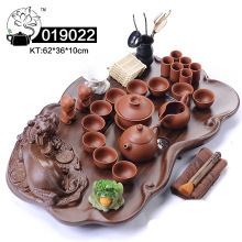 019B厂家直销批发科技木茶盘紫砂功夫茶具套装办公茶几一件代发