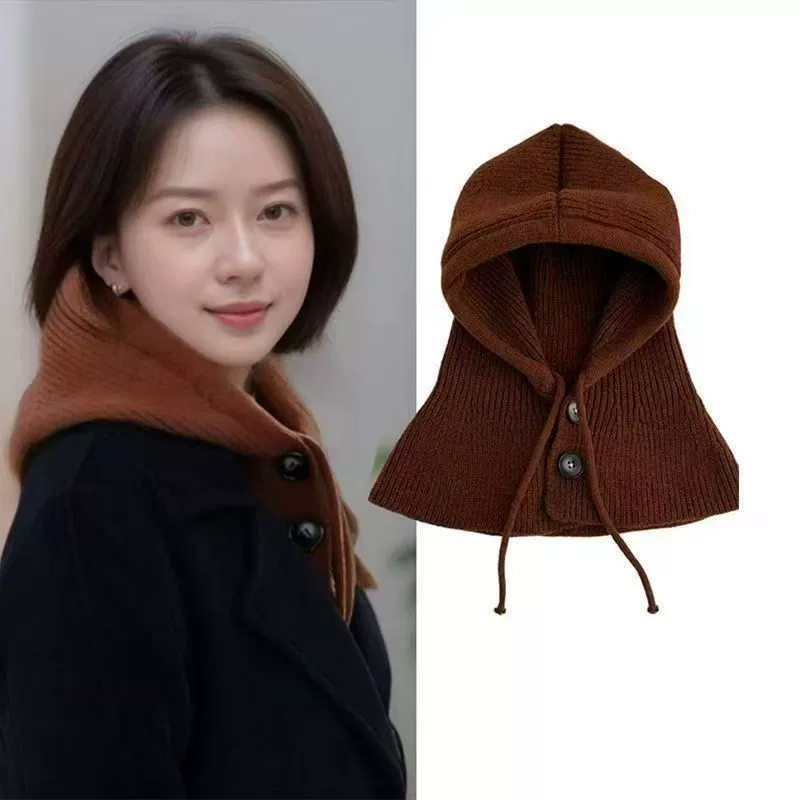 Балаклафа шляпа сетка красная цапка маленькая шаль женская шапка дикая модная шапка с накладным воротником