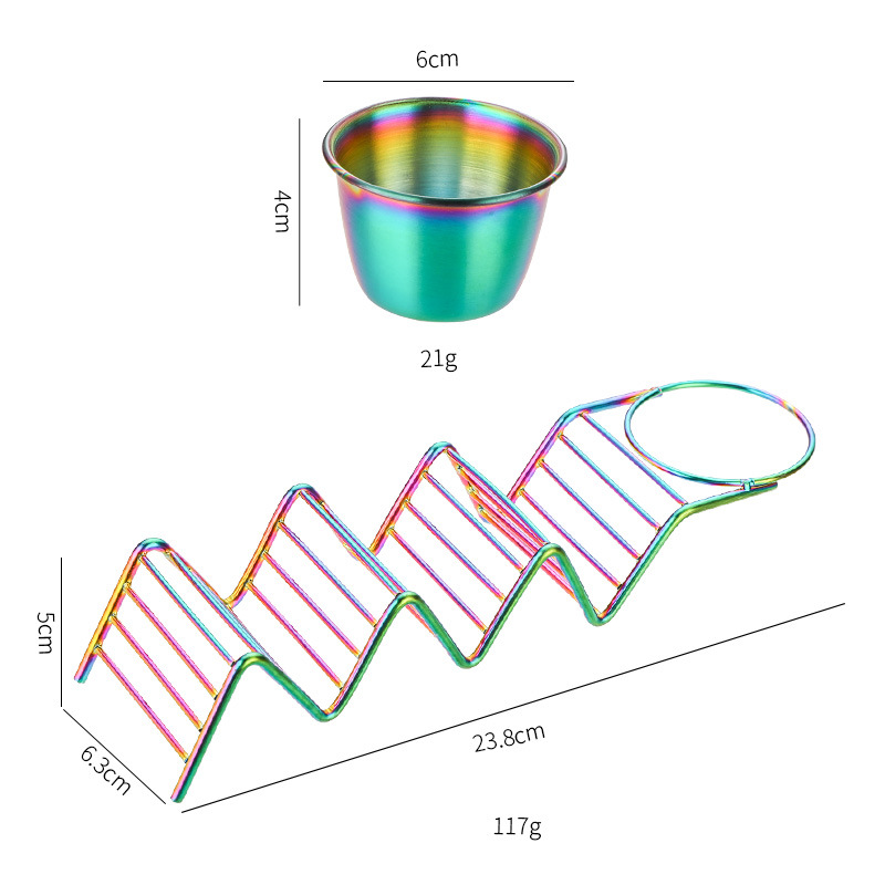Transfronterizo 201 acero inoxidable mexicanos panquequequeca de taco único soporte de taco soporte de taco soporte de taco