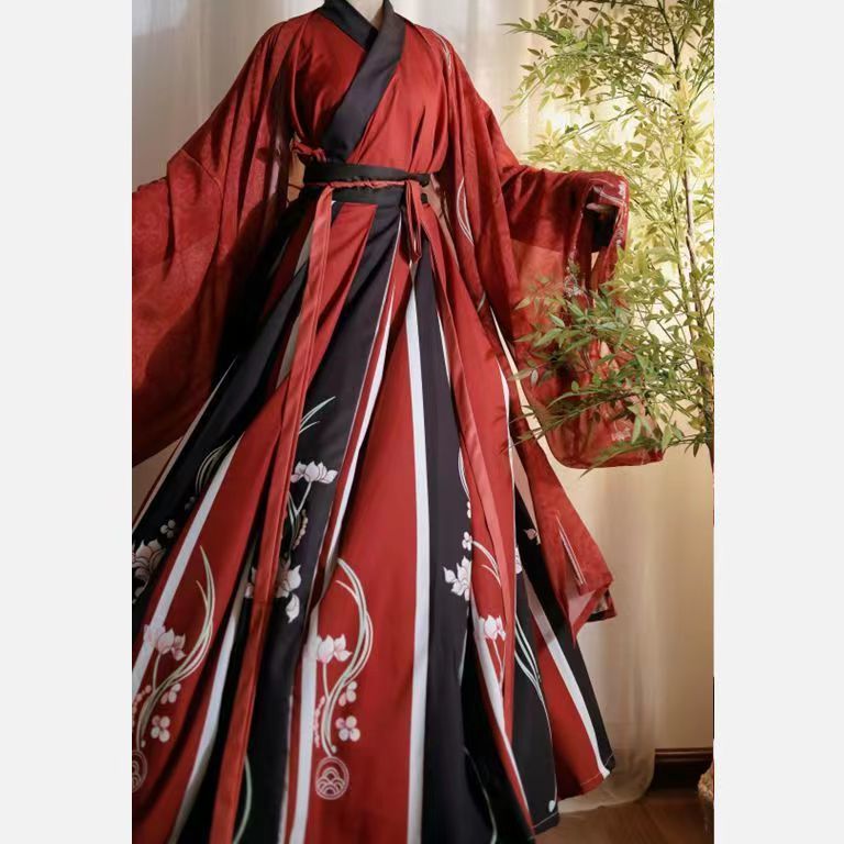 【慕卿】新款晋制汉服男女同款交领魏晋风大袖衫齐腰古风日常套装-阿里巴巴