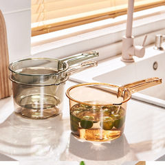 Creative Acrylic Thick Handle Long Spatula Kitchen Home Use Transparent Water Scoop Baby Bath Scoop Ladle Wholesale