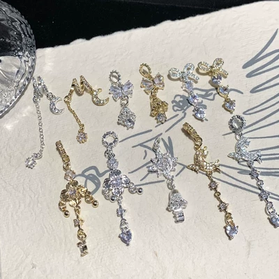 Zərgərlik ara hissələri – 14K Gold-Plated Zircon Butterfly