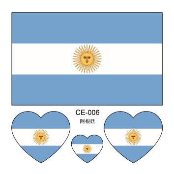 Colección completa de banderas nacionales Spot Juegos del Día Nacional Pegatinas de bandera de amor Pegatinas de tatuajes Pegatinas faciales impermeables para hombres y mujeres Pegatinas de actividad