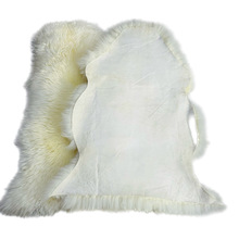 批發白色羊毛地毯沙發墊羊毛床墊飄窗墊整張澳洲羊皮皮型皮毛一體