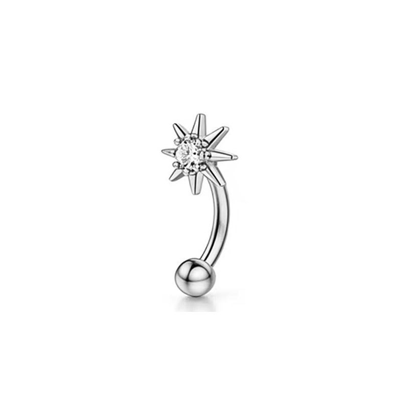 Fashion Stainless Steel Eyebrow Studs Zircon Heart Shape Piercing Jewelry Custom New Style detail image 14