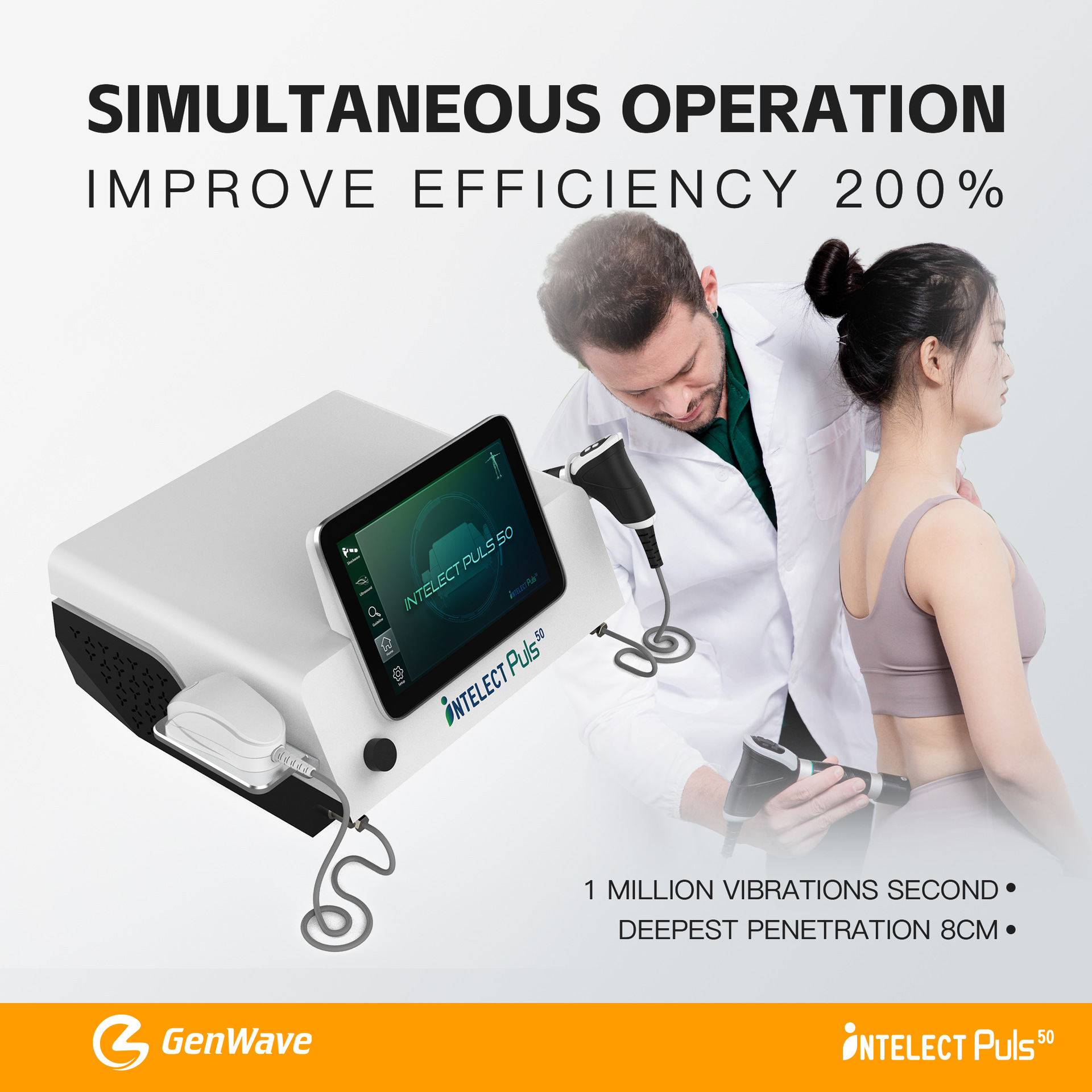 Transfronteriza venta directa balística de ondas de choque fabricantes de fisioterapia al por mayor 2 en 1 reparación de ultrasonido alivio del dolor