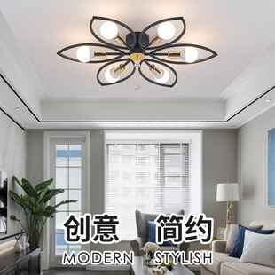 Cross-Border Nordic Ceiling Lamp, Creative and Personalized Bedroom Lamp, Modern Simple Iron Art, American Restaurant, Home Living Room Lamp