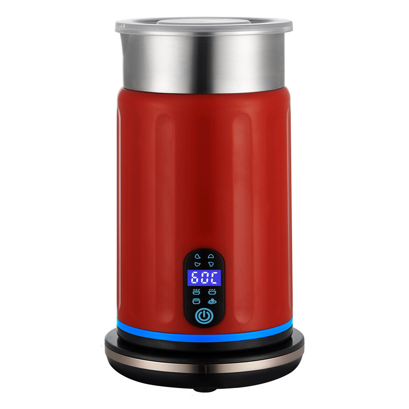 Máquina de espuma de leche, máquina de leche doméstica de succión magnética eléctrica, máquina de espuma, olla de espuma de leche, taza de leche con agitación fría y caliente, taza de leche caliente, taza de flores image 13