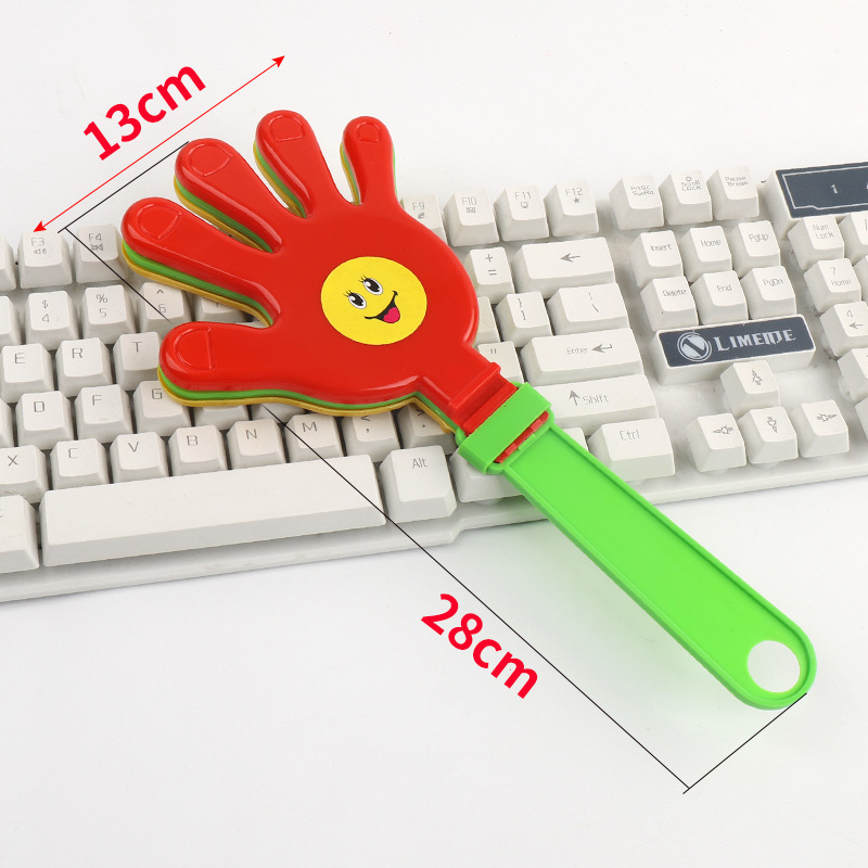 28cm nuevo material sonriente gran mano palmada deportiva refuerzo props animadores atmósfera animadora juguetes palmaditas