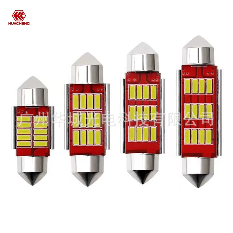 Завод прямой автомобильный светодиодный светильник на крыше с двойным наконечником 4014 31/36/39/41 мм декодирование свет для Чтения номерного знака