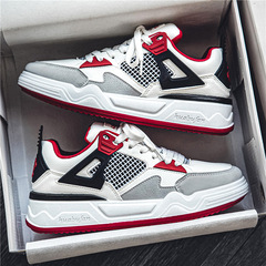 莆田男鞋春款2024新款潮牌百搭aj4板鞋男生增高休閒小白運動潮鞋