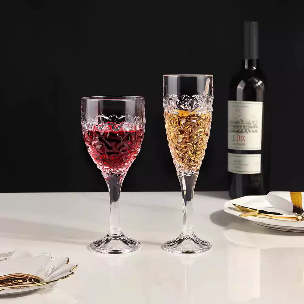 高档玻璃红酒杯香槟杯高档奢华白葡萄酒杯高级高脚杯套装批发家用