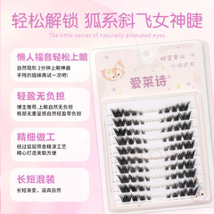 煙熏妝狐系斜飛古風分段式加密犬系狐狸眼自然輕歐美風睫毛假睫毛