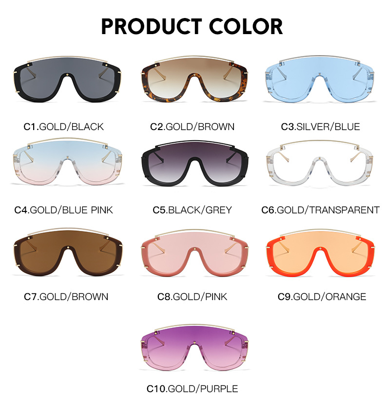 Outdoor, Travel Occasion INS Style Sports Solid Color PC UV400 Protection Special-Shaped Mirror Frameless Women's Sunglasses