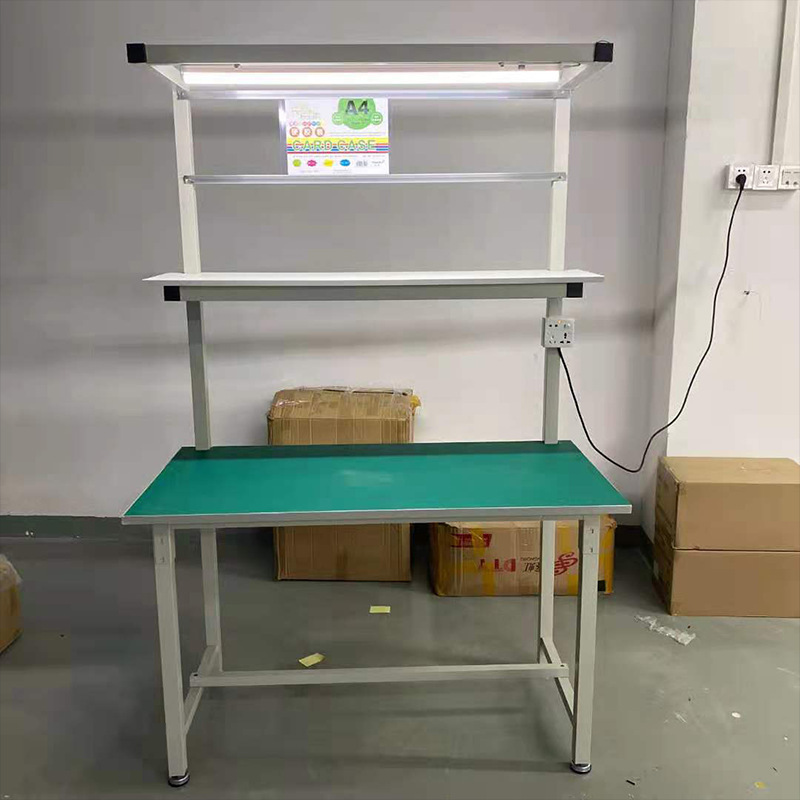 帯電防止作業台、片面照明付き作業台、電子工場操作台、作業場組立ライン梱包台|undefined