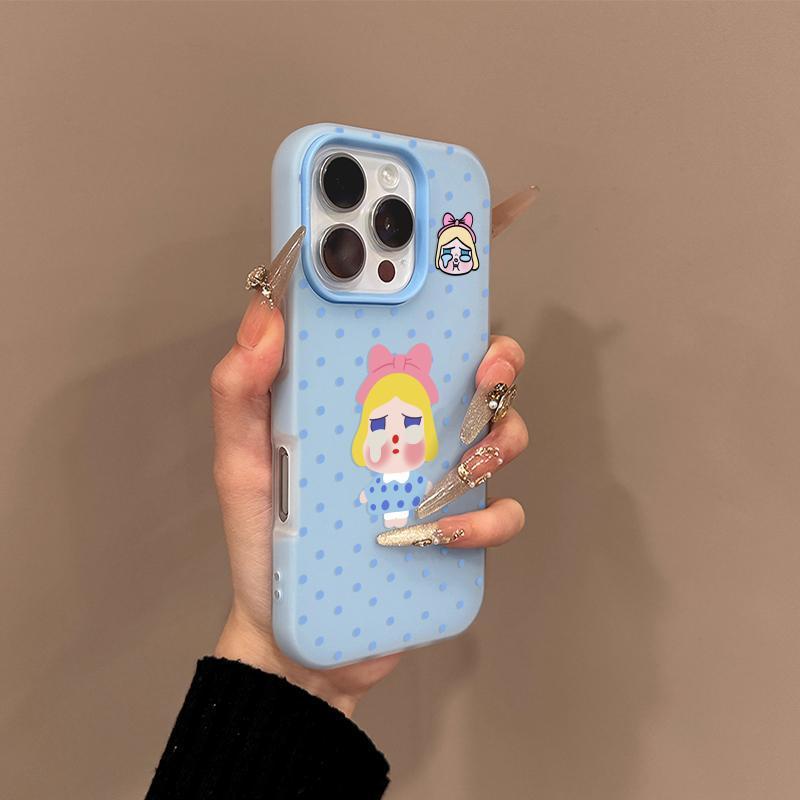 二合一果冻哭泣女孩适用苹果16promax手机壳肤感iphone15保护套14|undefined