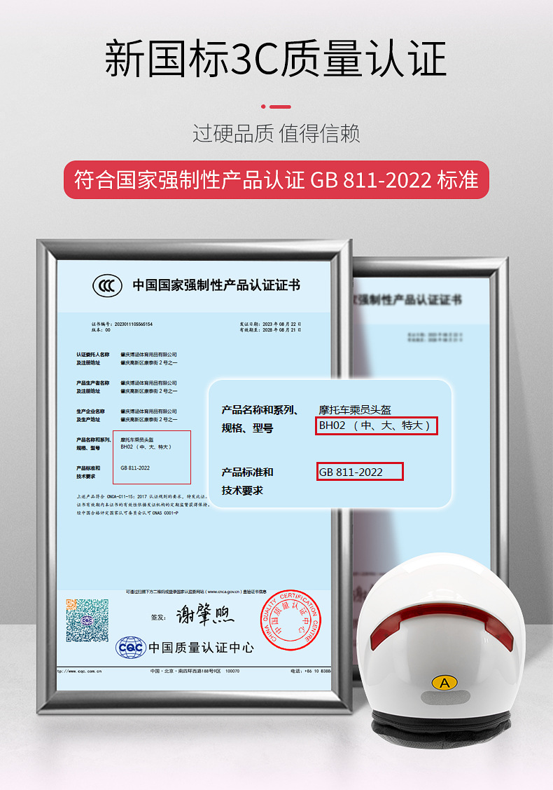 Motorcycle Helmet 3C Certified Electric Scooter Helmet