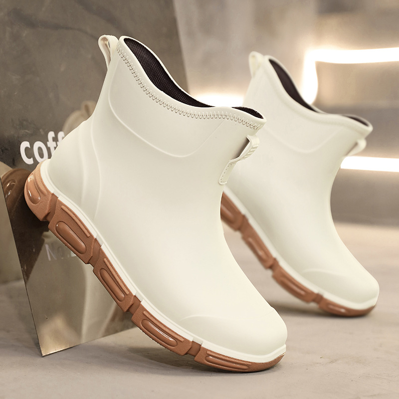 Botas de Lluvia Cortas para Hombre Plástico Impermeable Antideslizante para Exteriores image 8