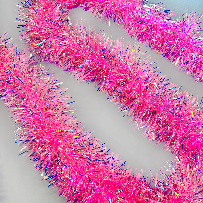 Fiesta de Navidad transfronteriza decoración colorida tira de lana colorida tira de brillo dorado diseño de boda colorida