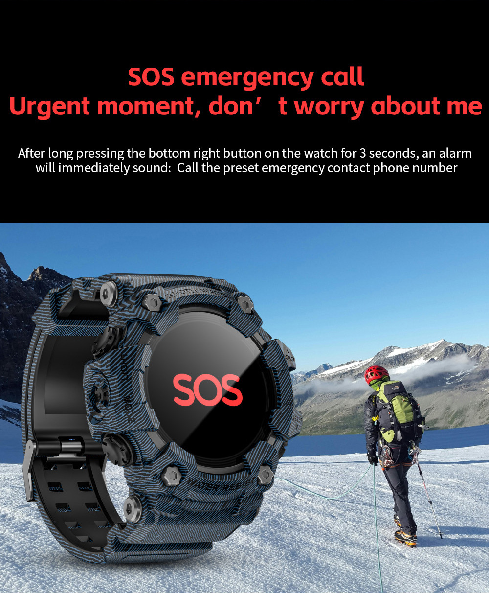 LOKMAT foreign trade outdoor sports smartwatch ATTACK GT Bluetooth Call Compass Flashlight Music undefined