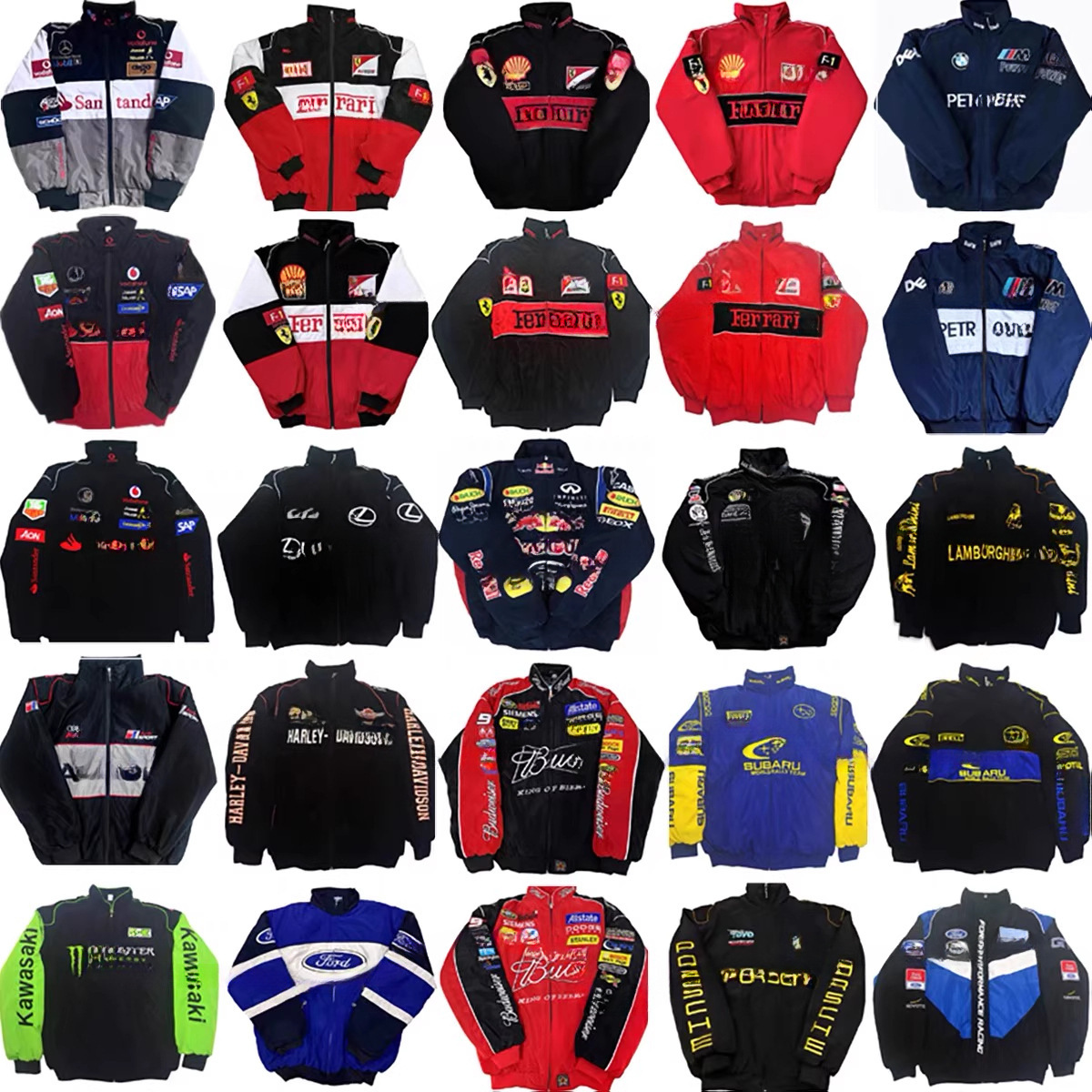 F1 bordado "delgado" nuevo traje de carreras de velocidad con traje de ciclismo de manga larga chaqueta de locomotora