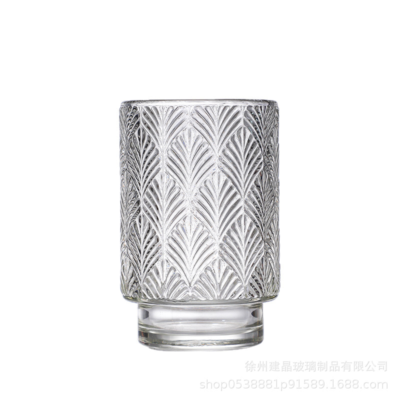 Glas de vela de vidrio transparente grosado gran taza de doble sección cena romántica vela diy candelabro accesorios adornos