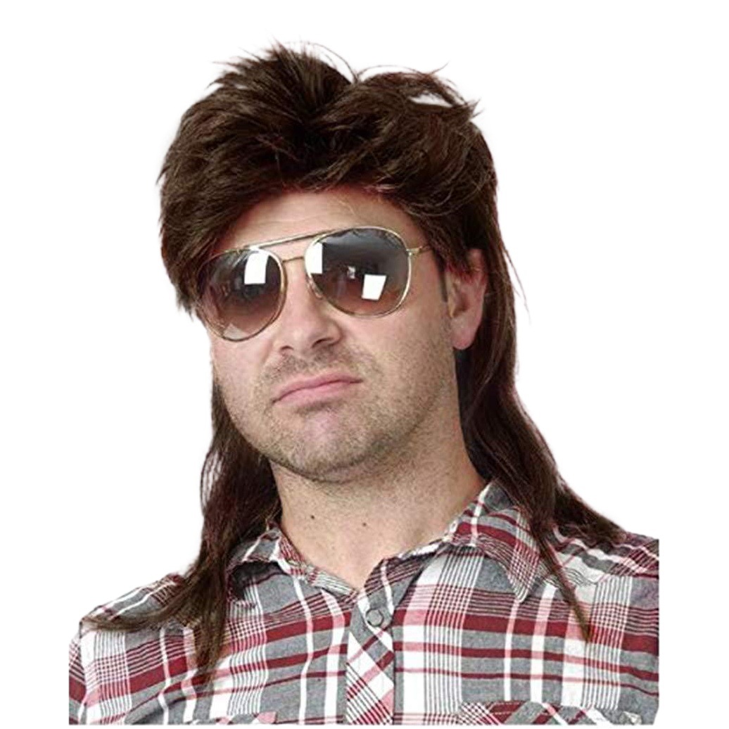 Partido colorido marca nacional anime negro Peluca de pescado para los hombres cualquier color piel