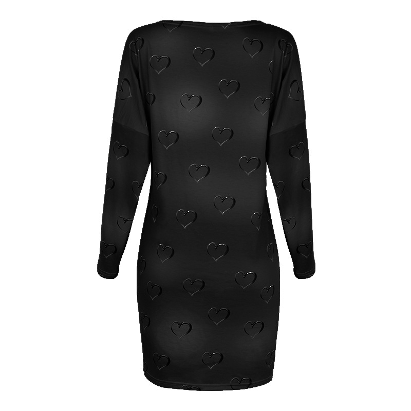 printing long-sleeved casual dress NSKX36797