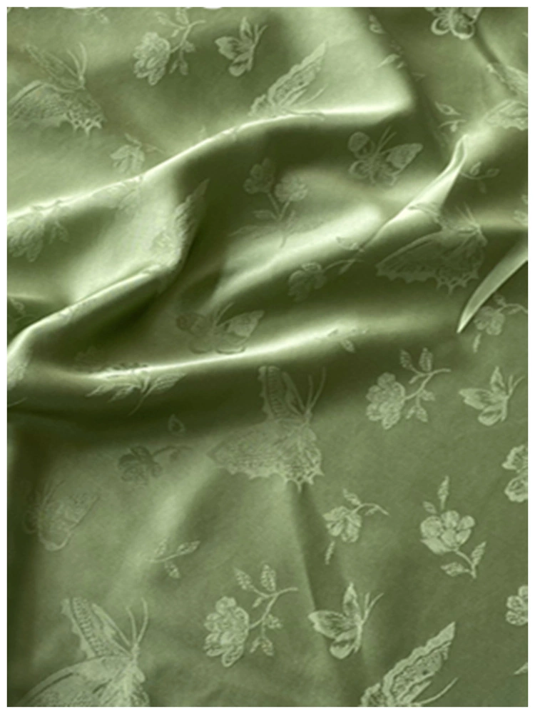 wholesale silk floral silk hollow jacquard fabric thickened silk floral silk woven floral silk