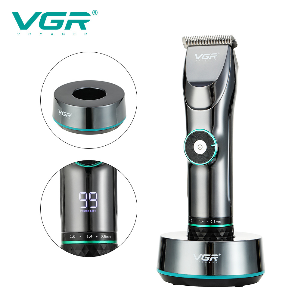 VGR256 Digital Variable Speed Electric Hair Trimmer Fast Charging Cross-border Charging Dual-use Five-level Fine-tuning Electric Razor