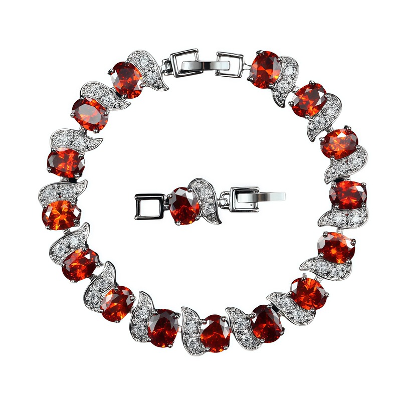 Cross-border supply factory direct selling chicken leg bracelet imitation tamsang European and American bracelet platinum plated crystal women's luxury multi-color
