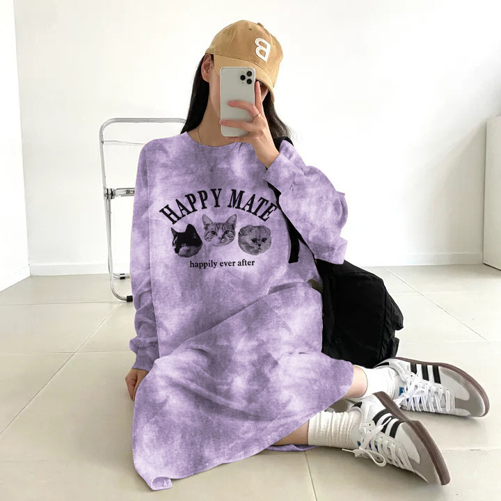 スーツ韓国風 T シャツスカート女性の秋と冬プラスベルベットの新しいヨーロッパスタイルミッドレングスルーズハイエンドファッションカジュアル長袖|undefined