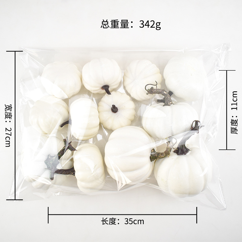 Modelo de calabaza de simulación accesorios de decoración de calabaza de Halloween vitrina vegetal fotografía educación temprana props