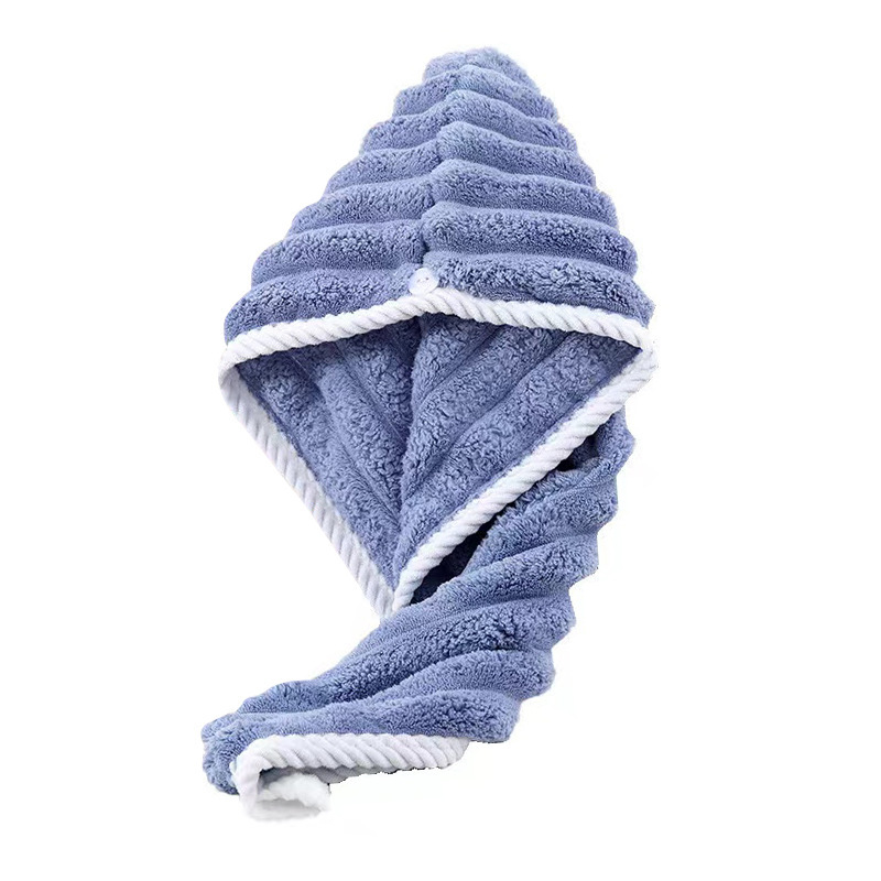 Ye Ye leche gorra de cabello seco de lana para mujeres fuerte engrosado absorción de agua rápida pañuelo de cabello seco de lana de coral gorra de baño toallas de baño