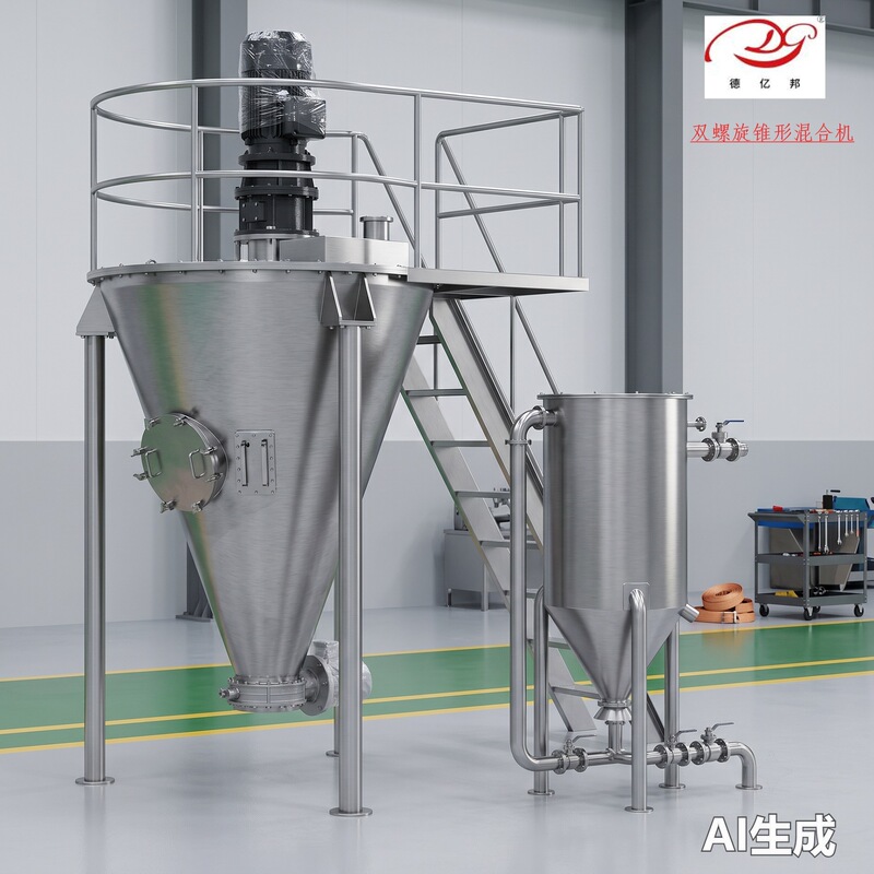 Stainless Steel Mixing Equipment Cantilever Spiral Cone Mixer Graphene Raw Material Twin Screw Cone Mixer Stainless Steel Mixing Equipment Cantilever Spiral Cone Mixer Graphene Raw Material Twin Screw Cone Mixer