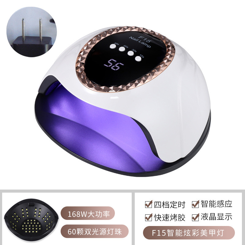 Lámpara de uñas de alta potencia, sensor inteligente, sincronización, fototerapia, máquina de uñas, lámpara de horneado de uñas LED, no máquina de uñas de mano negra