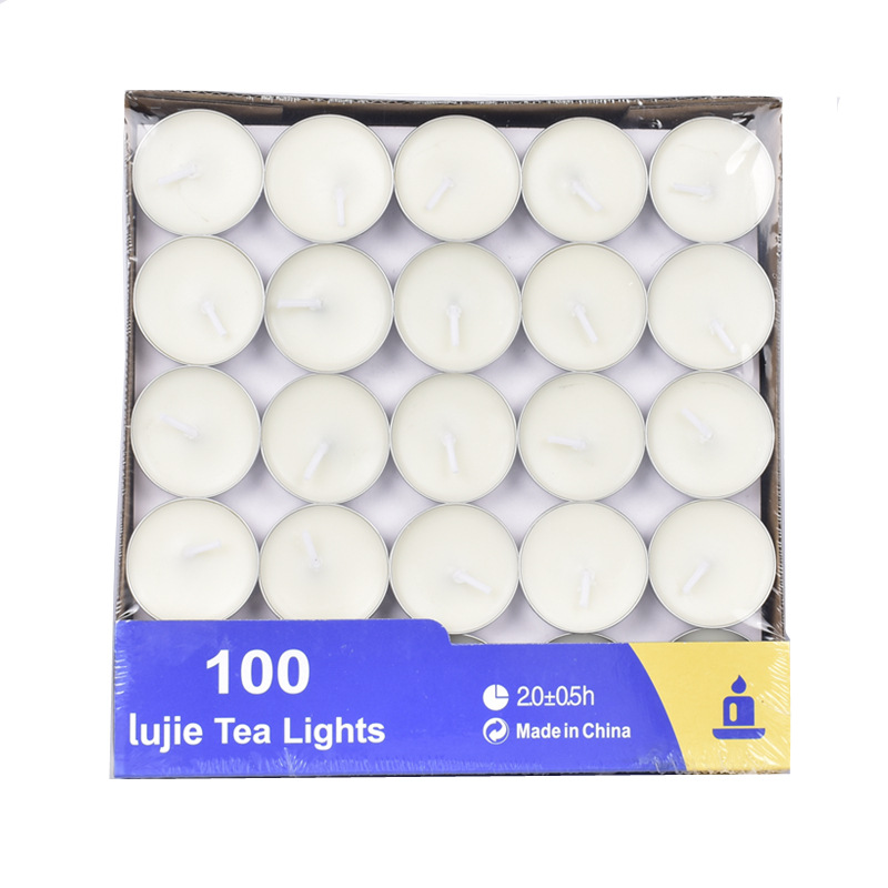 2 horas de té libre de humo cera de aluminio cáscara té hirviendo calefacción aromaterapia pequeña cera de té Hotel KTV vela sin humo vela redonda