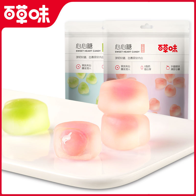 【百草味】注心软糖 100g(水蜜桃味)