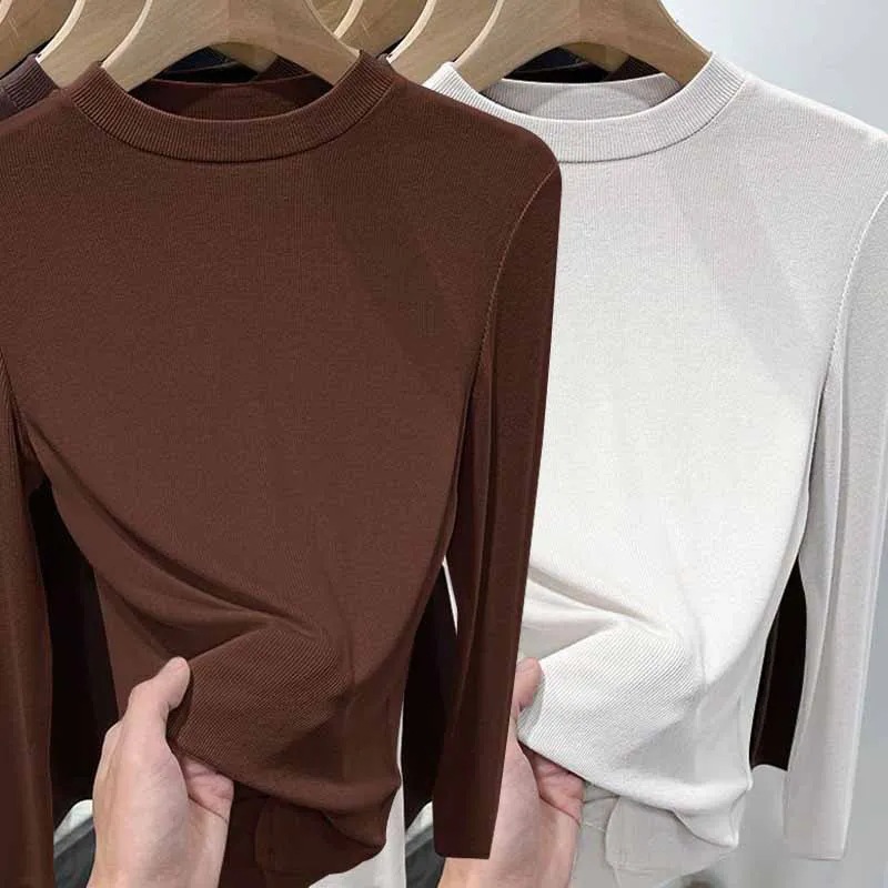 Autumn-Style Wool Fabric Shirt With Stand-Up Collar, Suitable For Larger Sizes; Designed To Help Mothers Look Younger Du_ecoleips.com