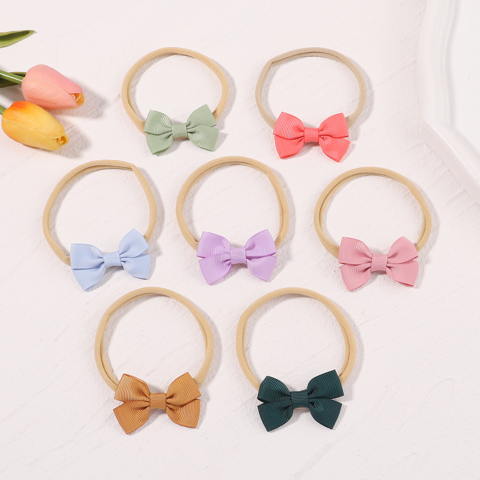Fashion Bow Knot Polyester Ribbed Band Hair Band 1 Piece display picture 2
