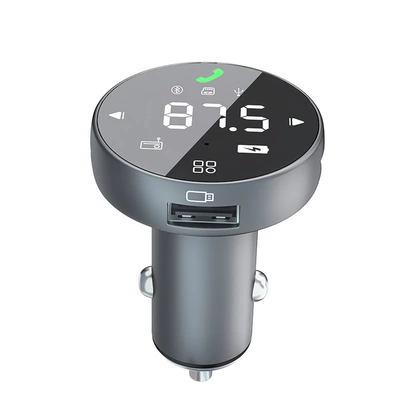 Player Fm Transmitter Qc3.0 – Mobil şarj cihazları - touch-screen-bluetooth-a-c-silver-grey-99190225