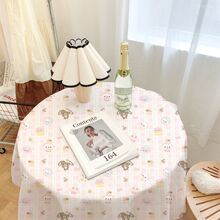 甜点兔日系可爱桌布ins风少女心卧室宿舍书桌茶几台布餐桌防尘布