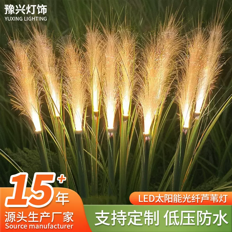 led亚克力芦苇灯太阳能户外亮化园林景观灯花园庭院草坪灯地插灯