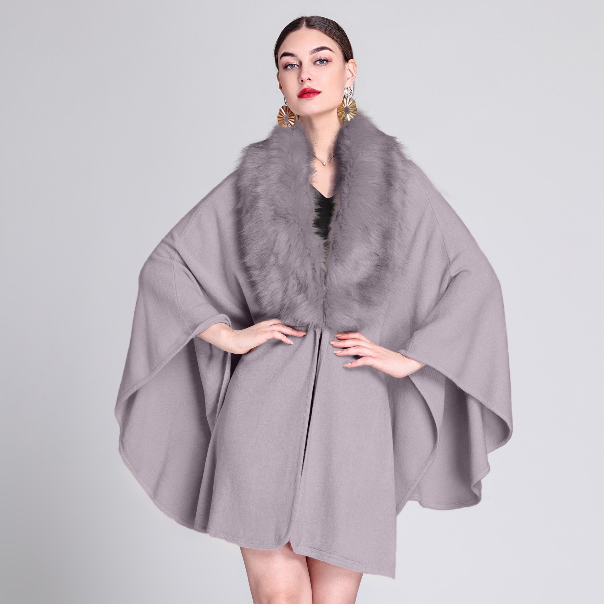 1105g Weight Shawl Classification Holiday, Daily Occasion Imitation cashmere Material Solid Color Pattern Autumn&Winter Season Women's Gender Streetwear Style Women's Streetwear Solid Color Imitation Cashmere Shawl 15