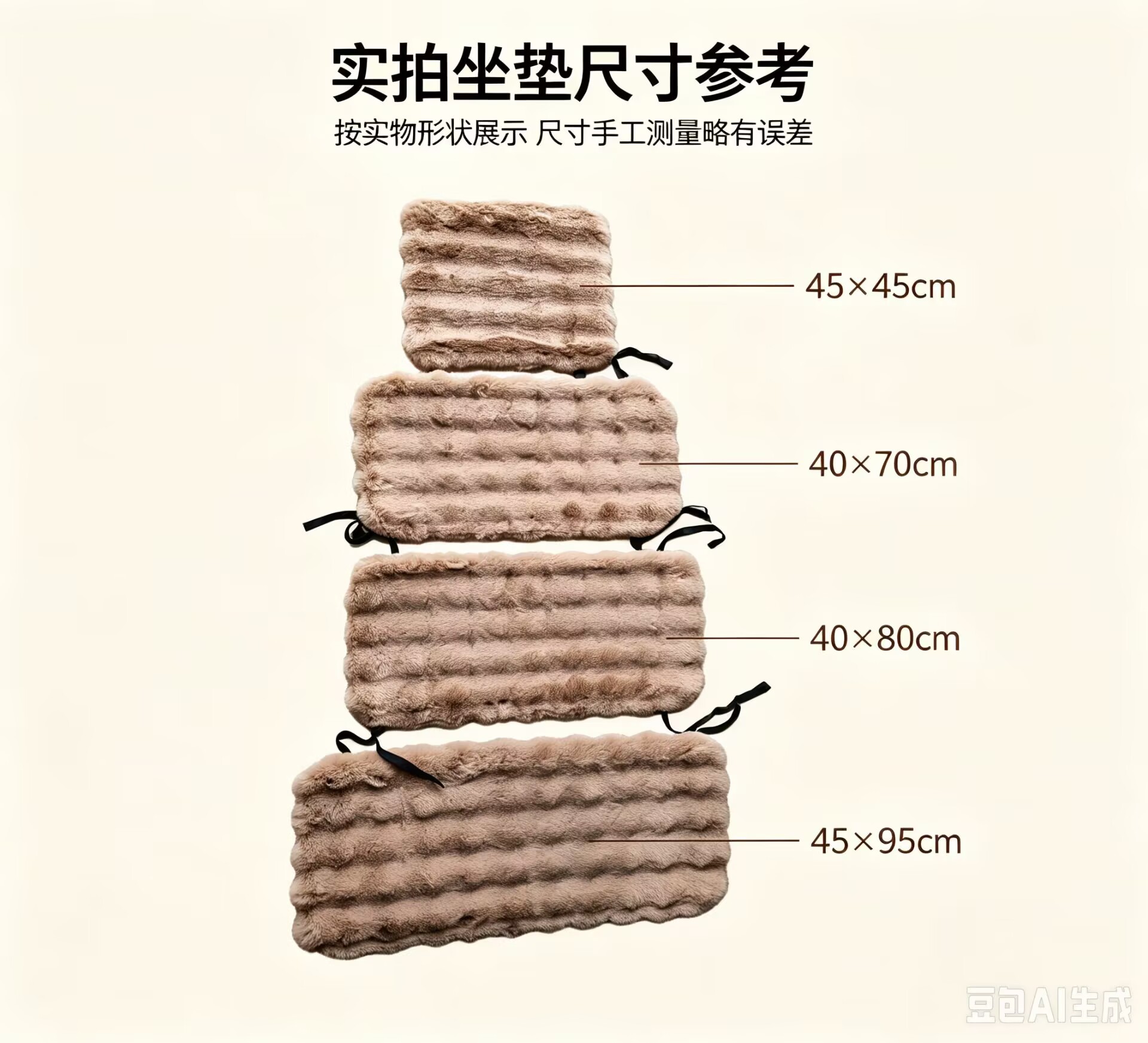 Electric tricycle seat cushion, winter electric tricycle plush seat cushion, thickened, non-slip, and warm electric tricycle seat