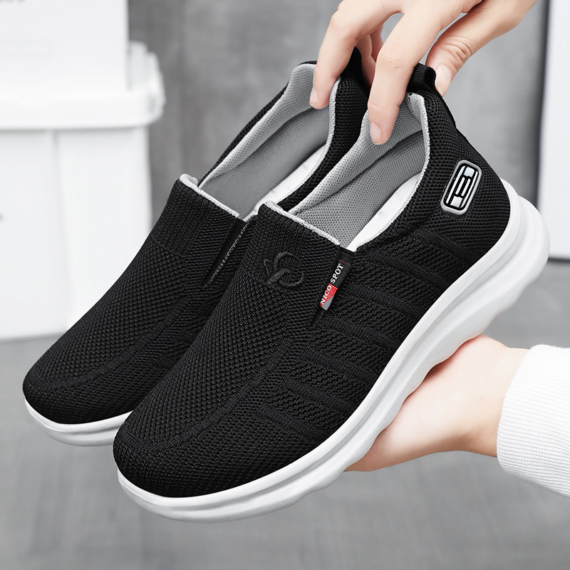 Zapatos de mujer 2026, nueva colección primavera, venta al por mayor, zapatillas sin cordones de tela estilo Pekín, zapatos planos para caminar de mujer
