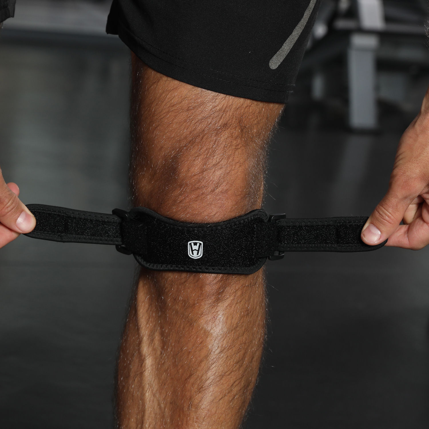 cinturón ajustable de rótula cinturón de rodilla para hombres y mujeres deportes correr cinturón de rodilla protector amortiguador de rodilla presurizado para baloncesto y voleibol