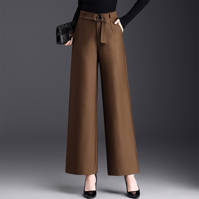 Trendy Slim Wide-Leg Suit Pants Women's 2025 Autumn and Winter New Cropped Straight-Leg Casual Pants Trendy Slim Wide-Leg Suit Pants Women's 2025 Autumn and Winter New Cropped Straight-Leg Casual Pants